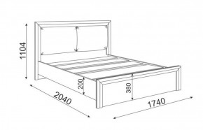 Кровать 1.6 Глэдис М31 с настилом и мягкой частью (ЯШС/Белый) в Губкинском - gubkinskiy.mebel-74.com | фото