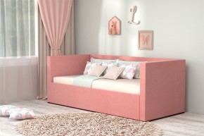 Кровать с ПМ (арт.030) (с/м 900*2000мм) (б/матр), ткань розовая в Губкинском - gubkinskiy.mebel-74.com | фото