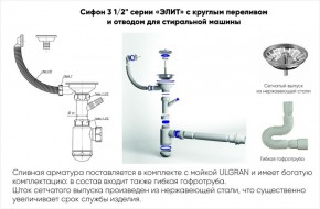 Мойка кухонная ULGRAN U-101 (500) в Губкинском - gubkinskiy.mebel-74.com | фото