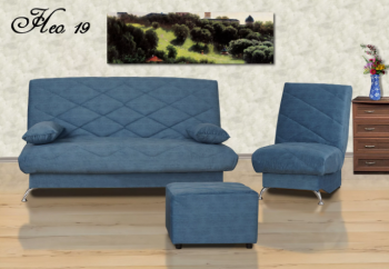 Комплект мягкой мебели НЕО 19 (3+1+ Пуф) в Губкинском - gubkinskiy.mebel-74.com | фото