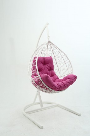 Подвесное кресло Бароло (белый/розовый) в Губкинском - gubkinskiy.mebel-74.com | фото