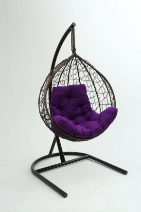 Подвесное кресло Бароло (коричневый/фиолетовый) в Губкинском - gubkinskiy.mebel-74.com | фото