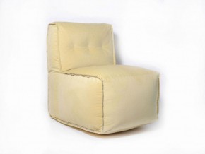Прямое модульное бескаркасное кресло Комфорт (Желтый велюр) в Губкинском - gubkinskiy.mebel-74.com | фото