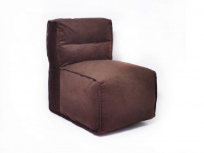Прямое модульное бескаркасное кресло Комфорт (Шоколад велюр) в Губкинском - gubkinskiy.mebel-74.com | фото