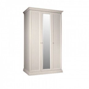 Шкаф 3-х дверный для платья и белья (1 зеркало) Амели штрих-лак (АМШ1/3) в Губкинском - gubkinskiy.mebel-74.com | фото