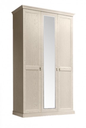 Шкаф 3-х дверный (с зеркалом) для платья и белья Венеция дуб седан (ВНШ1/3) в Губкинском - gubkinskiy.mebel-74.com | фото
