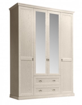 Шкаф 4-х дверный (с зеркалами) для платья и белья с выдвижными ящиками Венеция дуб седан (ВНШ1/41) в Губкинском - gubkinskiy.mebel-74.com | фото
