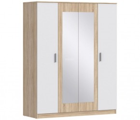 Шкаф 4х дверный с зеркалами Уют СБ-2750/1 (Дуб Сонома/Белый) в Губкинском - gubkinskiy.mebel-74.com | фото