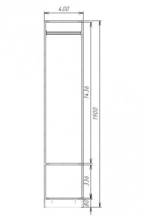 Шкаф для Одежды ЭШ1-РП-19-4 (ручка профильная) серия "Экон" в Губкинском - gubkinskiy.mebel-74.com | фото