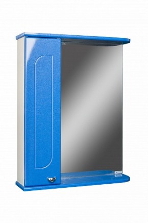 Шкаф-зеркало Радуга Синий металлик 55 левый АЙСБЕРГ (DA1129HZR) в Губкинском - gubkinskiy.mebel-74.com | фото