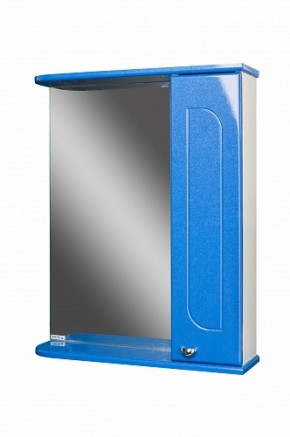 Шкаф-зеркало Радуга Синий металлик 55 правый АЙСБЕРГ (DA1129HZR) в Губкинском - gubkinskiy.mebel-74.com | фото