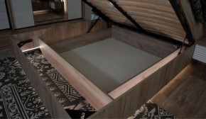 Спальня Джулия Кровать 160 МИ с подъемным механизмом Дуб крафт серый в Губкинском - gubkinskiy.mebel-74.com | фото