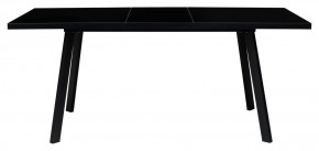 Стол ФИН 120 Черный, стекло/ Черный каркас М-City в Губкинском - gubkinskiy.mebel-74.com | фото