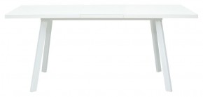 Стол ФИН 140 Белый, стекло/ Белый каркас М-City в Губкинском - gubkinskiy.mebel-74.com | фото