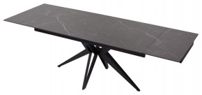 Стол FORIO 160 MATT BLACK MARBLE SOLID CERAMIC / BLACK, ®DISAUR в Губкинском - gubkinskiy.mebel-74.com | фото