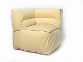Угловое модульное бескаркасное кресло Комфорт (Желтый велюр) в Губкинском - gubkinskiy.mebel-74.com | фото