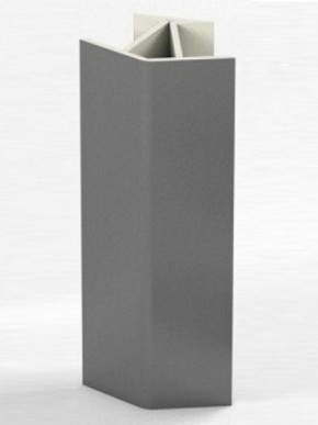 Угловое соединение для цоколя 135 гр. h100 мм (Алюминий, Белый, Черный, Сонома) в Губкинском - gubkinskiy.mebel-74.com | фото