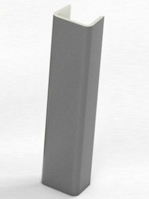 Торцевая заглушка  для цоколя h100 мм (Алюминий, Белый, Черный, Сонома) в Губкинском - gubkinskiy.mebel-74.com | фото