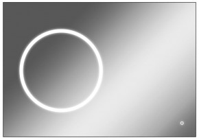 Зеркало Eclipse 100 black с подсветкой Sansa (SE1032Z) в Губкинском - gubkinskiy.mebel-74.com | фото