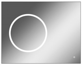 Зеркало Eclipse 90 black с подсветкой Sansa (SE1031Z) в Губкинском - gubkinskiy.mebel-74.com | фото
