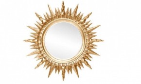 Зеркало круглое золото (1810(1) в Губкинском - gubkinskiy.mebel-74.com | фото